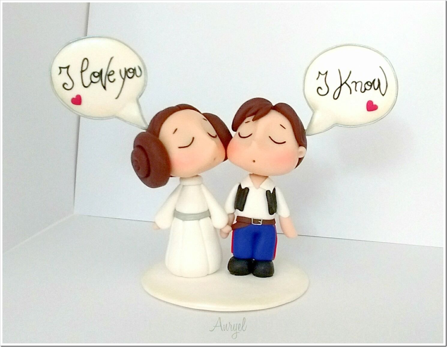 Han Solo and Leia Organa Wedding Cake Topper